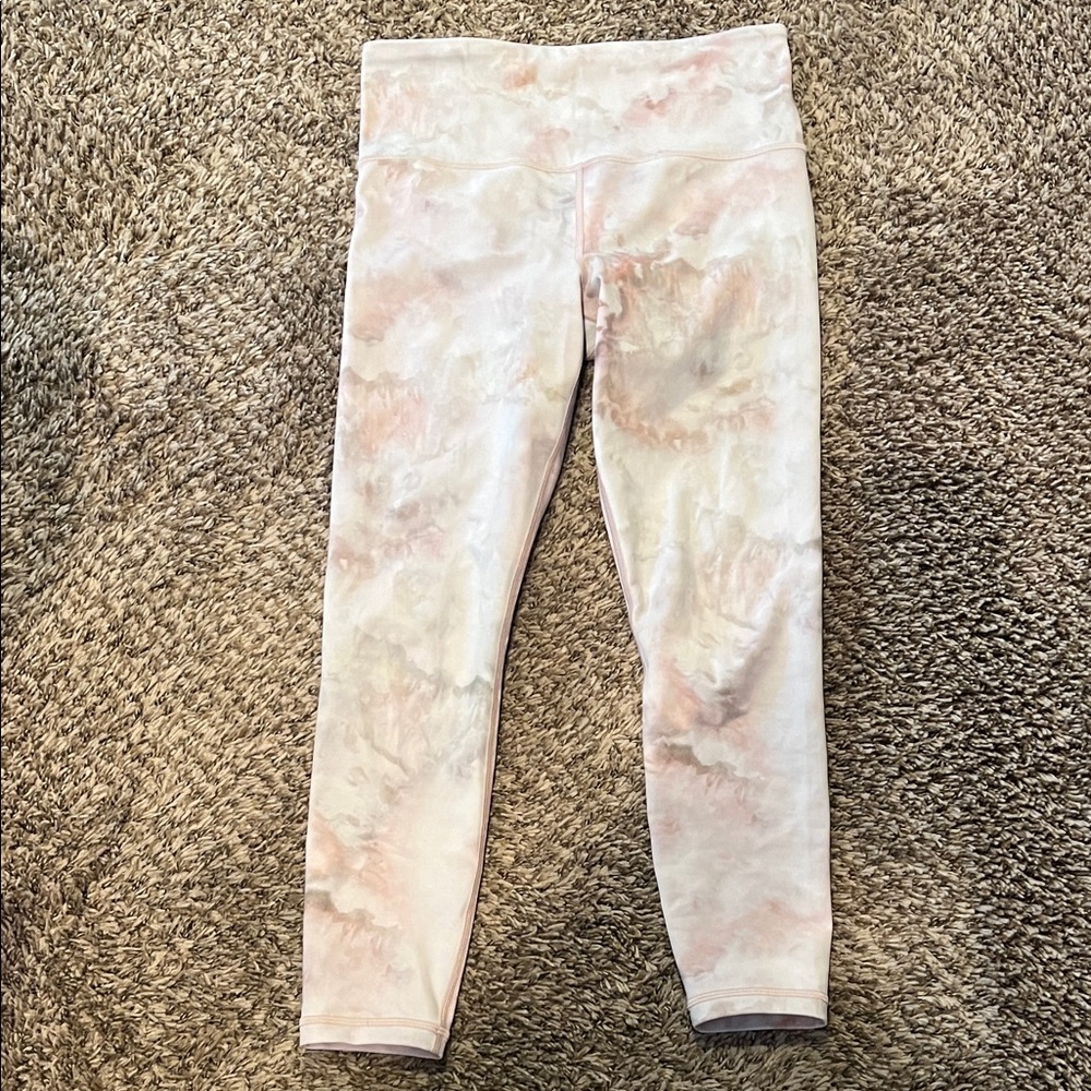Athleta Snow Dye 7/8 Tights - Pastel Mix